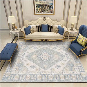 Tapis mural classique tufté en velours cristal, motif médaillon, design personnalisé, avec envers antidérapant à picots, idéal pour les locations - Product Image 3