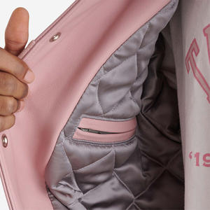 New Arrival Vintage Bomber Varsity Jacket Women <b>Men</b> Streetwear Oversized <b>Thick</b> Waterproof Breathable Reversible <b>Fleece</b> Lining - Product Image 6