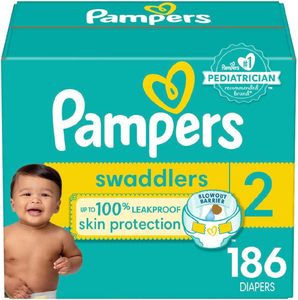 Couches pour bébé Pampers-Swaddlers-Taille 2, 186 pièces, couche jetable ultra absorbante pour bébé - Product Image 5