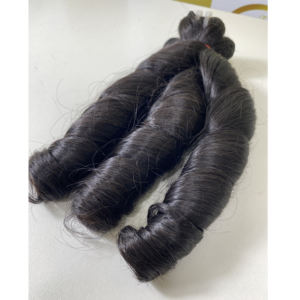 Haute Qualité 100% Humain Remy Extensions De Cheveux Double Dessiné Vierge Cheveux Peau Trame Perruque Bouclés Bouncy Bundles Frontal Vente D'été - Product Image 1