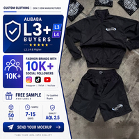 Survêtement court en nylon personnalisé pour homme, veste zippée et ensemble en polyester, jogging respirant, coupe-vent, logo brodé, survêtement