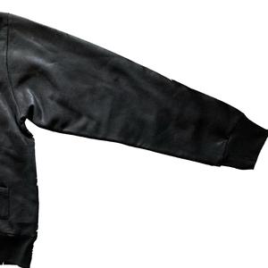 Chaqueta gruesa con cremallera de felpa francesa de fabricante personalizado con piel sintética desmontable con diamantes de imitación y cremallera para hombre - Product Image 2