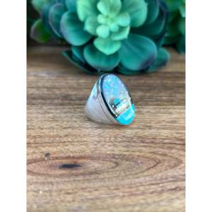 Anillo de Plata de Ley con Múltiples Piedras de Diseño Moderno Gilbert Smith, Chapado en Oro Rosa con Engaste Invisible, Talla 10.5, para Regalo - Product Image 4