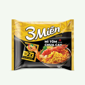 บะหมี่กึ่งสำเร็จรูปรสเผ็ดเปรี้ยวกุ้ง 3 มีน คุณภาพดี ขนาด 65 กรัม ผลิตในเวียดนาม ไขมัน 2% ต้มสุกใน 2-3 นาที - Product Image 4