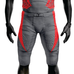 Custom 100% Polyester Sublimated American <b>Football</b> Uniform for Men Breathable Grey <b>Red</b> Tackle Twill Team Gear Short Jersey - Product Image 5