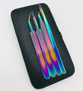 แหนบหนีบขนตาแบบคงทนแหนบปลายสีรุ้งพลาสม่าผลิตตามสั่งแบบมืออาชีพ - Product Image 4