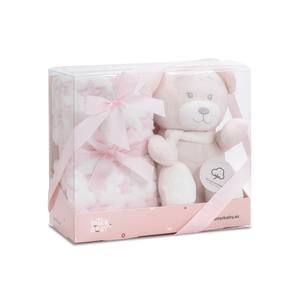 Mod. Juego de Regalo OSO con Manta Rosa y Peluche - Product Image 1