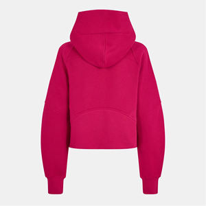 Sudadera con Capucha Corta para Mujer, Cierre de Cremallera 1/4, Estilo Casual, Corte Holgado, Felpa, Manga Larga, Lavado Ácido, Ecológica, Personalizable - Product Image 5