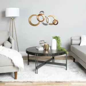 El último arte de pared de metal redondo dorado Uso Decoración de pared - Product Image 5