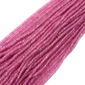 Pierre précieuse saphir rose naturel facetté rondelle non traité perles authentiques qualité AAA étincelant 2,5-4 mm - Product Image 2