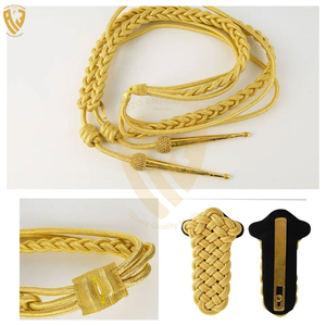 Hecho en Pakistán, cordón de hombro uniforme ceremonial, Material de lana de Color rojo personalizado para uso en exteriores, cordón de hombro uniforme - Product Image 5