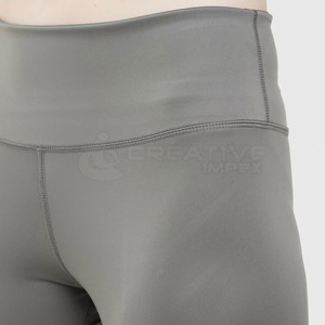 Mallas de Yoga de tela elástica de 4 vías de alta calidad con cintura elástica Pantalones deportivos y de entrenamiento de patrón sólido - Product Image 4