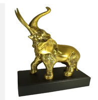 Unique Look Hippo Statue En Laiton Massif Antique Figurine Décorative Décor À La Maison Animal Statue Finition Polie Antique Artware