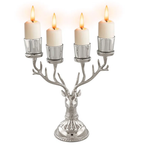 Standard antler aluminum <b>taper</b> <b>candle</b> holder Xmas gift <b>candles</b> tea light holders wedding party home decor Christmas ornament - Product Image 6