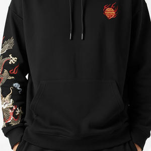 ผู้ผลิตเสื้อผ้าชั้นนำ ชุดวอร์มปักลายสำหรับผู้ชาย ชุดวอร์มปักลายทรงโอเวอร์ไซส์ขายดีสำหรับผู้ชาย - Product Image 5