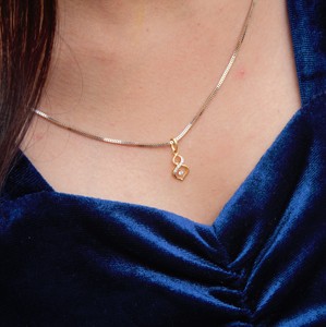 18K <b>Solid</b> <b>Gold</b> Dainty IGI Certified Diamond Jewelry Graduation <b>Pendant</b> Gift For Daughter - Product Image 3
