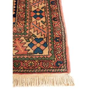 Tapis en laine noués à la main Nuray, géométriques, 9x12, rectangulaires abstraits pour la maison, pour le salon ou la chambre - Pae-5066 en rouge et orange - Product Image 4