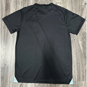 Customized TBF-173 Black Soccer Jersey for Boys <b>Summer</b> Diagonal Geometric Stripe Short Sleeves Lightweight Fabric OEM Service - Product Image 3