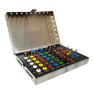 ชุดดอกสว่านปลูกฝังรากฟันเทียมแบบกรวย พรีเมียม ยูนิเวอร์แซล 42 ชิ้น ชุดดอกสว่านผ่าตัด พร้อมทอร์ค แร็คเช็ต แบบใช้มือ ผลิตจากสแตนเลสเกรด A+ - Product Image 1