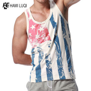 Camiseta sin mangas de poliéster con sublimación de punto de secado rápido para hombre, ropa de calle deportiva informal, Camiseta con tirantes, estampado único - Product Image 3