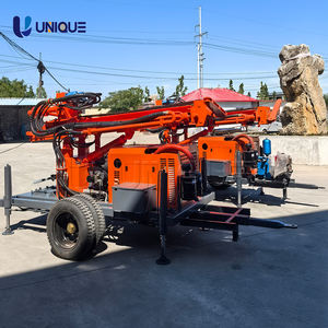 Fabricant de mini-foreuses à eau de 150 m, machine de forage de puits d'eau portable montée sur pneus à vendre - Product Image 1