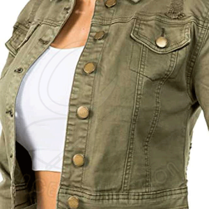 Nouveau fabricant de vêtements vestes en jean recadrées vestes 100% coton pour femmes avec tissu personnalisable - Product Image 6