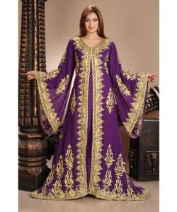 Kaftan islámico marroquí moderno para mujer Vestido de playa largo hasta el suelo con suministro ODM de manga larga transpirable - Product Image 2