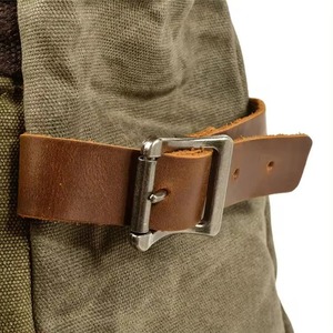 Leather Canvas Luxury <b>Backpack</b> Vintage Travel Hiking School Laptop OEM LCBP-0180 Lightweight Eco-Friendly Large Capacity - Product Image 5