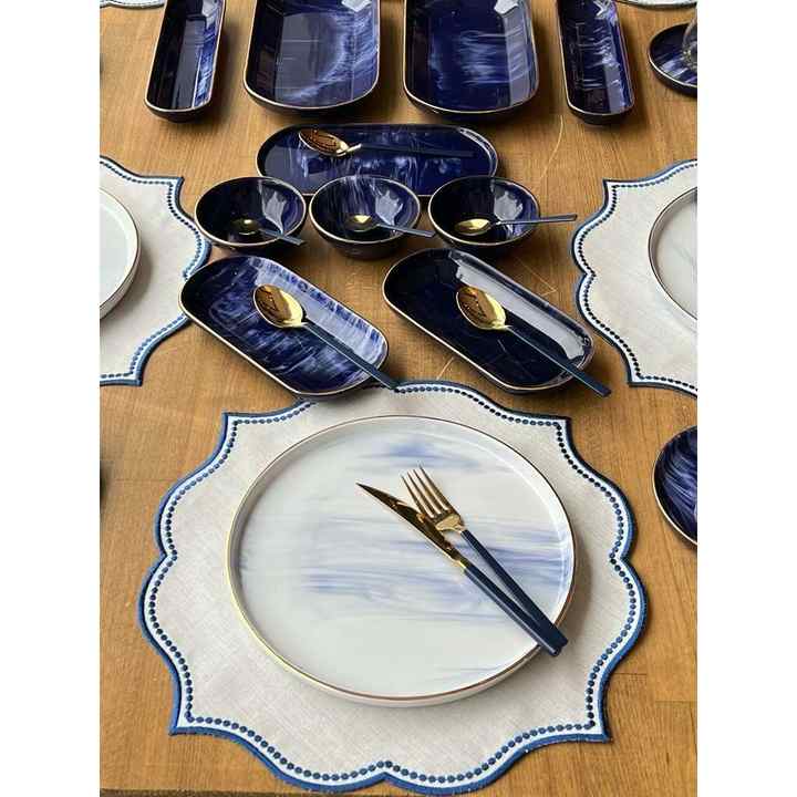Breakfast Set Blue Wind 71 Pieces for 6 People