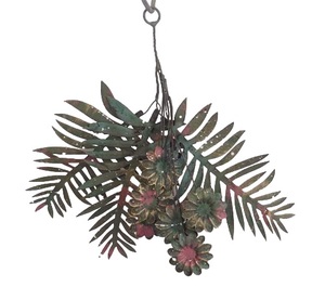 Ramo colgante decorativo de Navidad de Metal, ramo de flores galvanizado hecho a mano Vintage rústico para decoración colgante Interior del hogar - Product Image 6