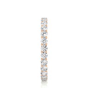 1.12ct Super 14Kt amarillo Rosa oro blanco laboratorio crecido corte redondo diamante señoras anillo de compromiso con eternidad banda joyería para mujeres - Product Image 4