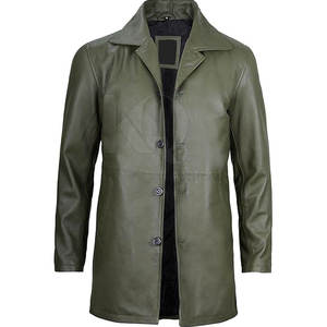 Exclusivo Abrigo de Cuero para Hombre, Estilo Largo y Elegante, Material Duradero, Ideal para Conjuntos de Invierno, Moda Urbana - Product Image 3
