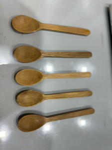 Juego de Cucharas de Madera Hechas a Mano, Vintage y Ecológicas (Cucharas para Servir Ensaladas y Cenas) de la India, Venta al por Mayor, Utensilios para Bodas - Product Image 3