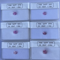 Pierre précieuse saphir rose naturel de 1,2 carat, taille ovale facettée, forme coussin, chauffée, certifiée, pour la fabrication de bijoux, bague, pendentif