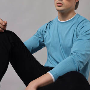 Camiseta duradera de manga completa, Camiseta cómoda ajustada, ropa de hombre, camiseta informal lisa de manga completa, camiseta hecha en Pakistán - Product Image 5