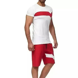 Conjunto Deportivo Corto Elástico para Hombre, 100% Poliéster, Transpirable, Ligero, Cómodo, Ideal para Rutinas de Ejercicio, Deportes al Aire Libre y Viajes - Product Image 1
