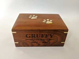 Handmade <b>Pet</b> <b>Urn</b> for Ashes Personalized Rosewood Cremation <b>Urn</b> Ideal for Dog and Cat Ashes Sympathy Gift for <b>Pet</b> Loss - Product Image 6