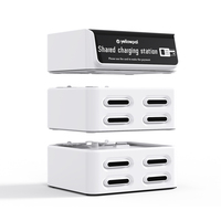 Kiosco de Alquiler de Baterías de Polímero de Litio de 8 Ranuras, Entrada USB, Pantalla con Logotipo Personalizado, Sistema de Pago POS, Solución de Carga Rápida de 45W