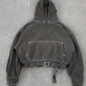 Sweat à capuche zippé en strass pour hommes, veste à capuche surdimensionnée de rue en détresse, sweat-shirt à la mode, sweats à capuche au design personnalisé en gros - Product Image 1