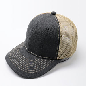 Custom Outdoor Black Solid Color Baseball Cap Mesh Trucker Baseball Cap Summer Gorras richardson 112 Trucker Hats - Product Image 6