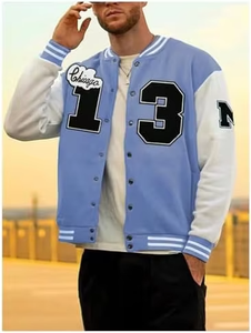 Veste universitaire pour homme entièrement personnalisée, prix de gros, haute qualité, broderie, manches en cuir, lettreman de baseball personnalisé - Product Image 2