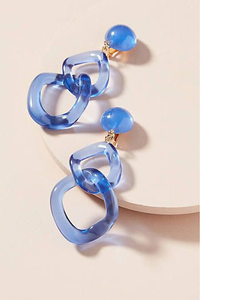 Pendientes de moda de resina de color personalizados de lujo hechos a mano brillantes altamente pulidos de alta calidad para mujeres de la India. - Product Image 4