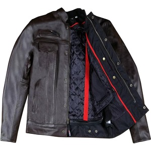 Factory Direct High Quality Plus Size <b>Zipper</b> Leather <b>Jacket</b> for Men Leather Coats - Product Image 6