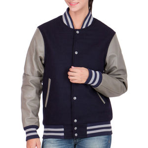 Veste universitaire pour femme, nouvelle arrivée, logo personnalisé, veste universitaire vierge, veste bomber à manches longues, veste de baseball d'hiver pour femme - Product Image 1