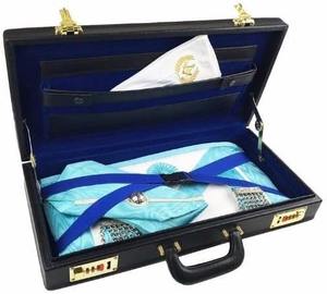 Maletín Rígido de Cuero Negro para Regalia Masónica, Bolsos y Estuches Masónicos - Product Image 4