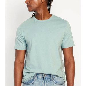 Vente en gros bas quantité minimale de commande personnalisé votre propre logo t-shirt impression ou broderie col rond manches normales t-shirt - Product Image 1