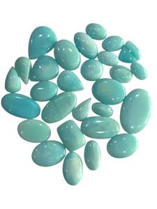 Alta calidad Natural Perú Opal Cabujón suelto Piedras preciosas Corte ovalado Verde Tamaño libre - Product Image 5