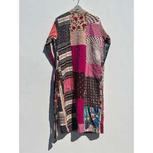 Belle Patchwork Kantha Veste Vintage D'été Floral Bohème Kimono Robe Pour Unisexe Floral Imprimé Kantha Kimono Vêtements D'hiver - Product Image 5