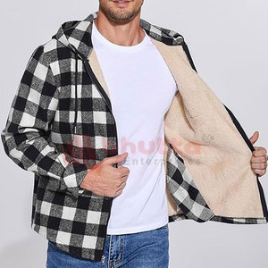 Sudadera con capucha personalizable para hombre, algodón básico mezclado con ropa de invierno gruesa y cálida, Sudadera con capucha Sherpa sólida de invierno de peso pesado personalizada - Product Image 2