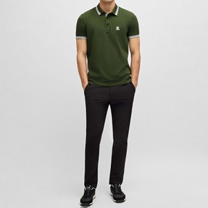 Camisas Casuales para Hombre de Alta Calidad con Diseño de Logotipo, Corte Regular, 100% Fibra de Bambú, Tejido Jersey Transpirable, Manga Corta, Color Sólido - Product Image 1